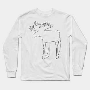 Funny mooses to spot - khaki green Long Sleeve T-Shirt